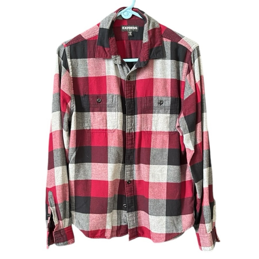 Express Men's Plaid Flannel Shirt